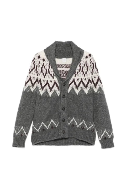 Eleventy fair isle shawl-collar cardigan