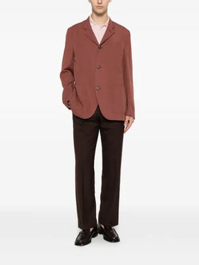 Eleventy mandarin-collar buttoned jacket