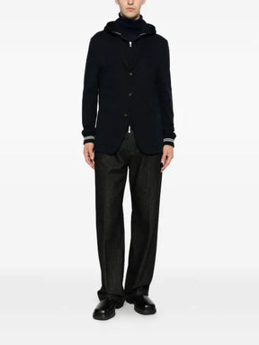 Eleventy hooded single-breasted jacket