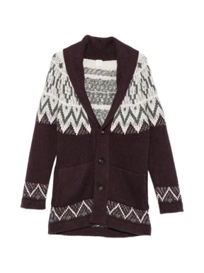 Eleventy Fair Isle shawl-collar cardigan