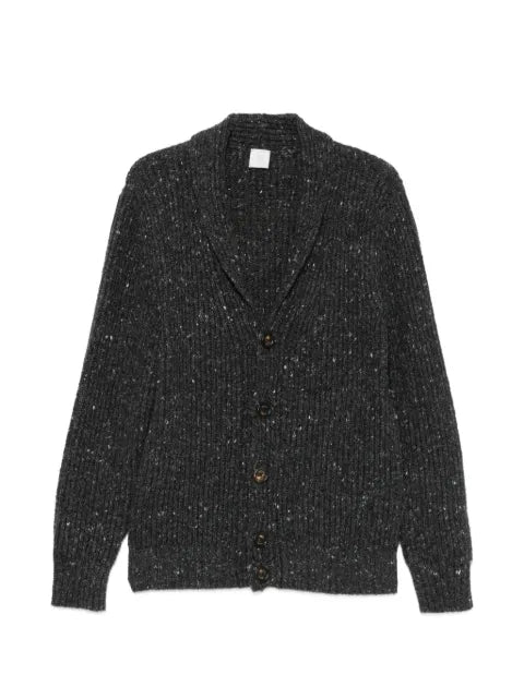 Eleventy ribbed-knit shawl-collar cardigan