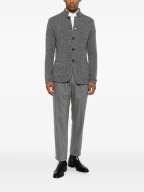 Eleventy flecked-knit button-up cardigan