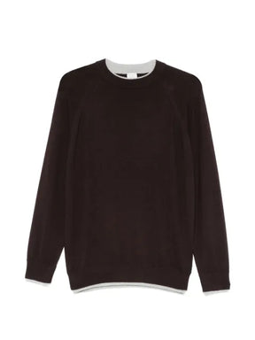 Eleventy raglan-sleeve tipped-trim sweater