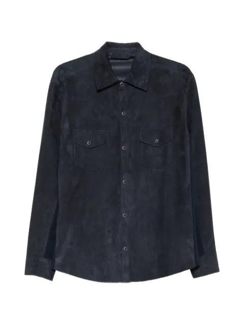 Eleventy chest-pocket overshirt