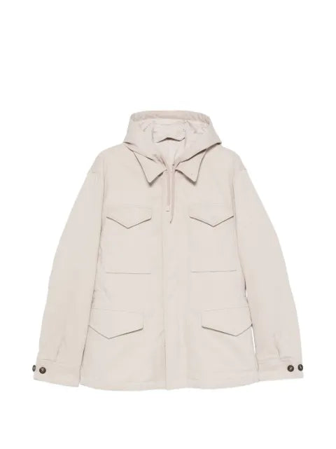 Eleventy hooded multi-pocket jacket