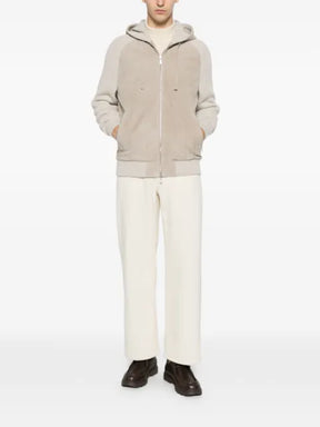 Eleventy suede panelled jacket