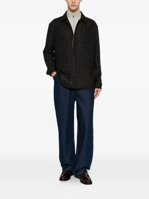 Eleventy herringbone-weave shirt jacket