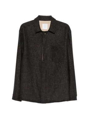 Eleventy herringbone-weave shirt jacket