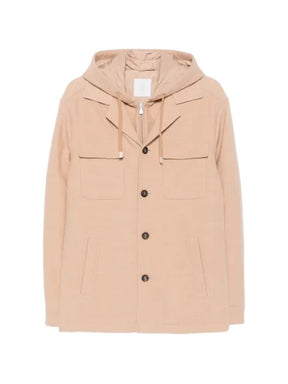 Eleventy hooded button-up jacket