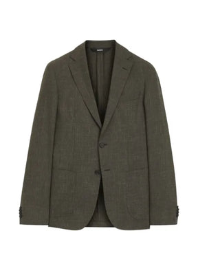 BOSS slim-fit jacket in virgin wool and linen
