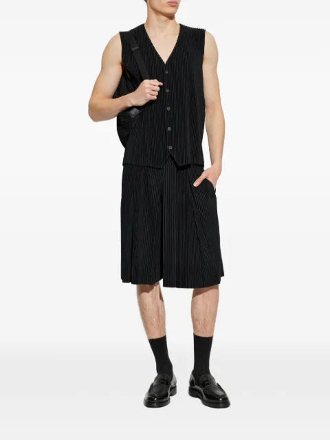 Homme Plissé Issey Miyake pleated V-neck waistcoat