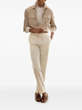 Ralph Lauren Purple Label Purple Label cargo-pocket suede jacket