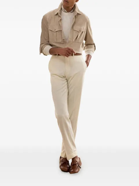 Ralph Lauren Purple Label Purple Label cargo-pocket suede jacket