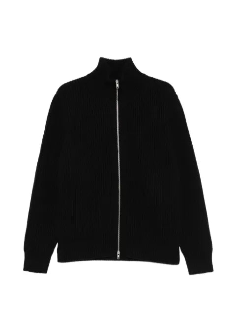 MM6 Maison Margiela ribbed-knit zip-up sweater