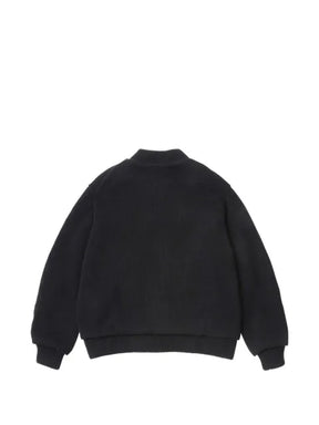 Vowels knitted zip-up bomber jacket