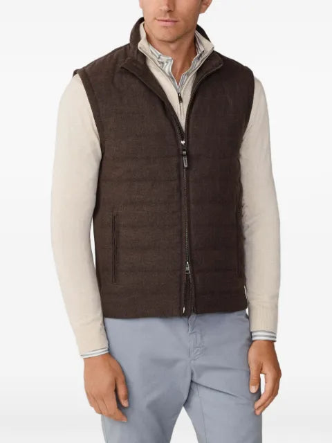 Hackett London herringbone-pattern gilet 