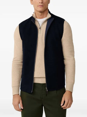 Hackett London reversible knitted waistcoat