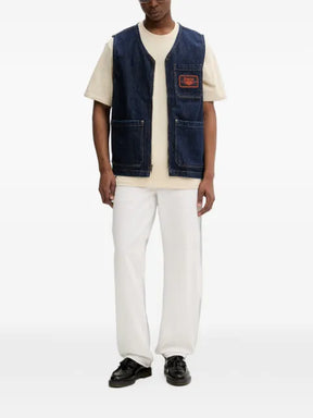 DICKIES logo-patch zip-up gilet