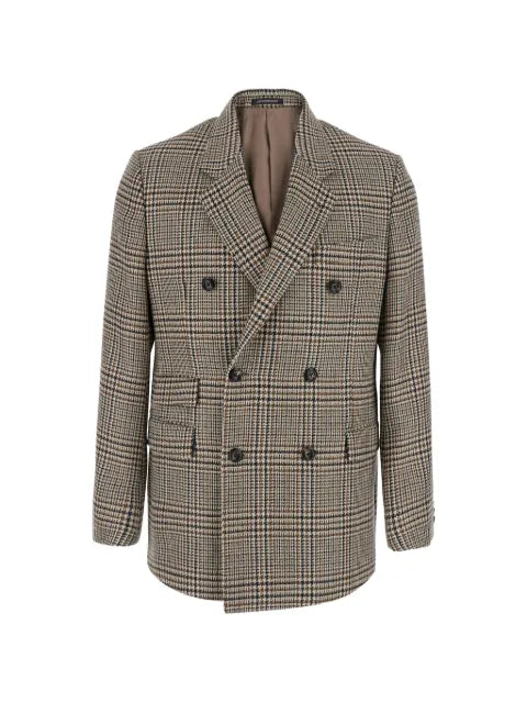 Emporio Armani Prince of Wales check double-breasted blazer