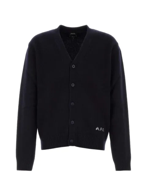 A.P.C. Kevin logo-embroidered cardigan