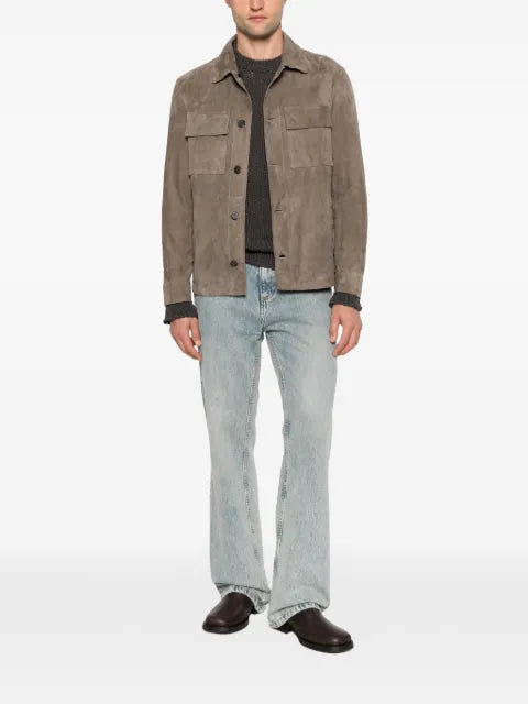 Arma suede flap-pocket shirt jacket