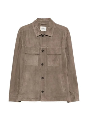 Arma suede flap-pocket shirt jacket