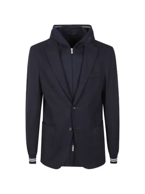 Eleventy hooded layered blazer