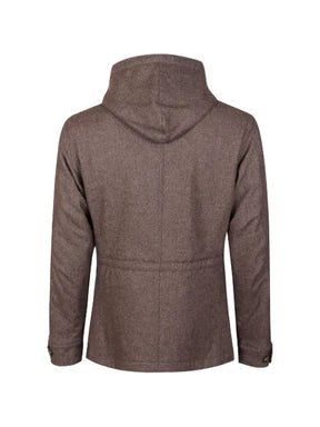 Eleventy hooded multi-pocket jacket