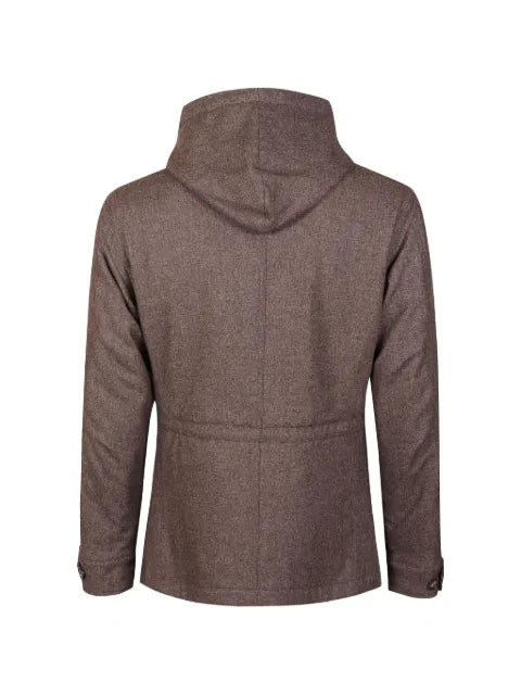 Eleventy hooded multi-pocket jacket