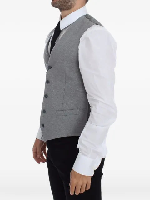 Dolce & Gabbana pinstripe-back V-neck waistcoat
