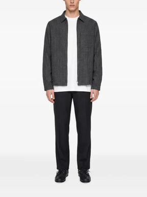 Another Aspect check-pattern zip-up overshirt