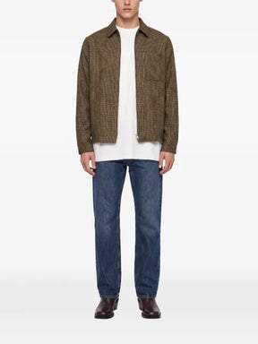 Another Aspect check-pattern zip-up overshirt