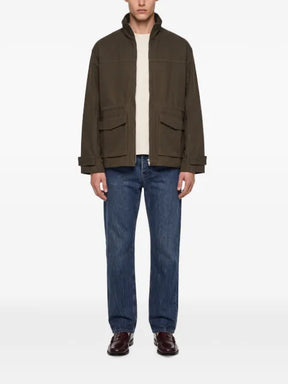 Another Aspect high-neck flap-pocket jacket