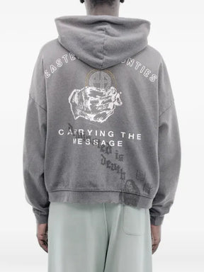 Paly Carrying The Message distressed hoodie