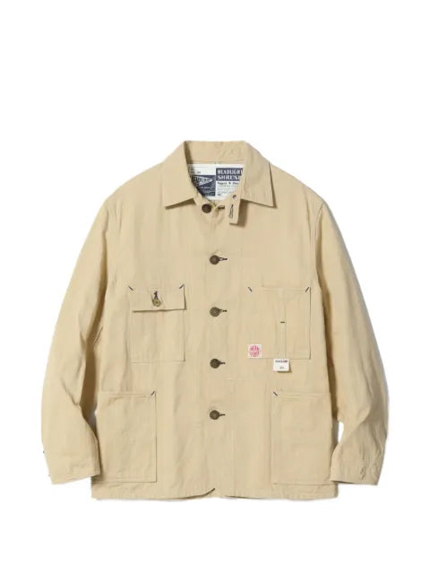 Sugar Cane Jeans Headlight herringbone-weave cotton overshirt
