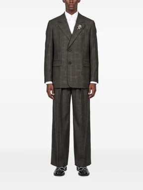 Simone Rocha crystal-embellished checked jacket