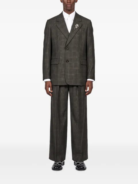 Simone Rocha crystal-embellished checked jacket