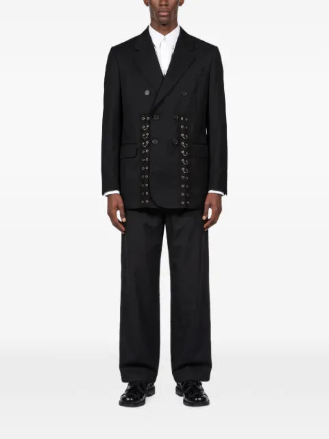 Simone Rocha eyelet-embellished double-breasted blazer