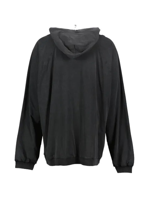 032c Bar embroidered distressed hoodie