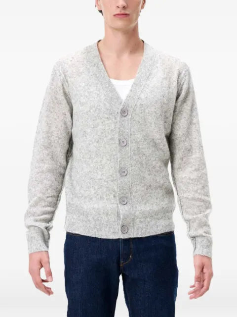 Cycle Ivan brushed-knit button-up cardigan