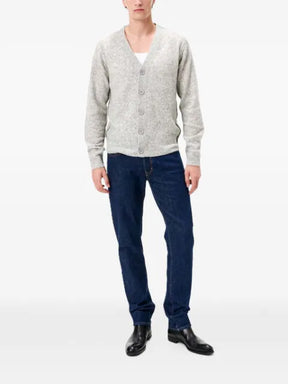 Cycle Ivan brushed-knit button-up cardigan