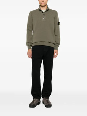 Stone Island Compass-patch button-up sweater