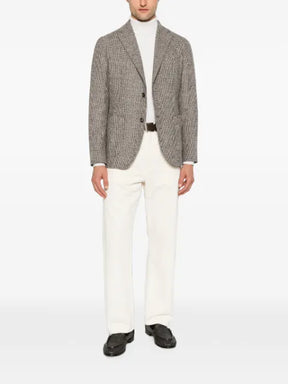 Eleventy houndstooth-pattern single-breasted blazer 