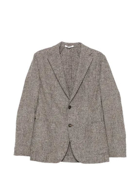 Eleventy houndstooth-pattern single-breasted blazer 