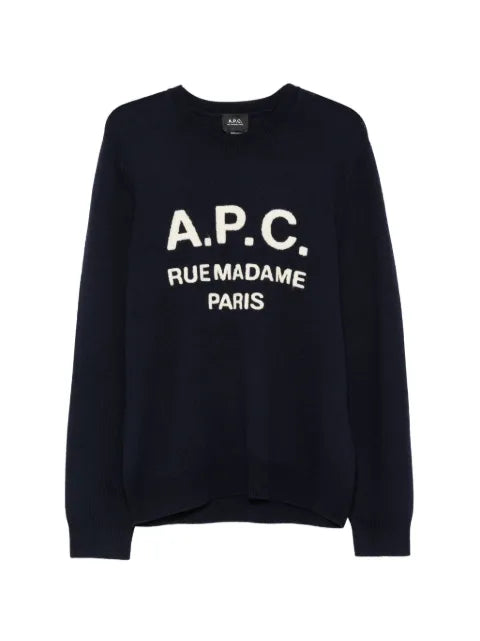 A.P.C. Rue Madame Paris logo-detail wool jumper