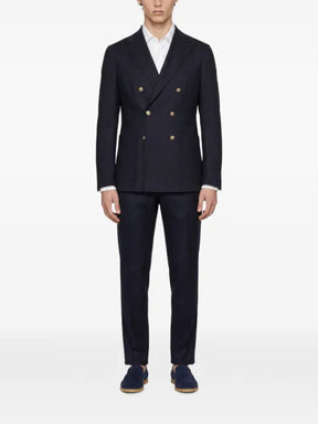 Eleventy double-breasted peak-lapel jacket