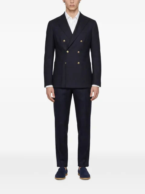 Eleventy double-breasted peak-lapel jacket
