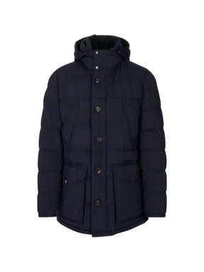 Kiton quilted hooded jacket