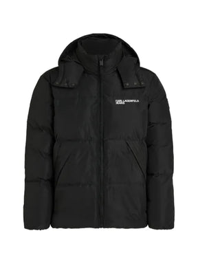 Karl Lagerfeld Jeans logo-print hooded puffer padded jacket