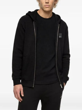 Karl Lagerfeld Jeans waffle zip-up hoodie
